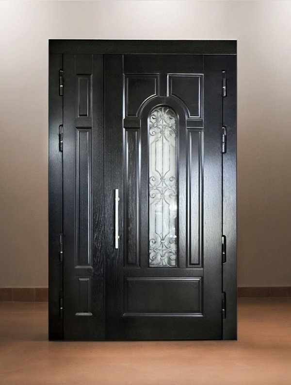 Со стеклопакетом и решеткой