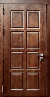 Металлическая дверь с терморазрывом и фрезерованными плитами МДФ RAL и ПВХ