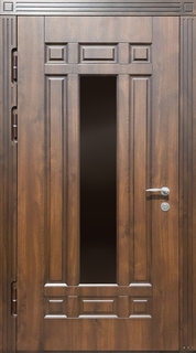 Входная дверь с терморазрывом и стеклопакетом (панели МДФ шпон и RAL)