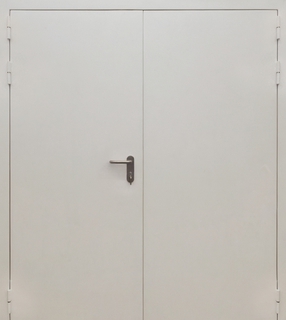 Двустворчатая стальная огнезащитная дверь EI-60 Двустворчатая стальная огнезащитная дверь EI-60