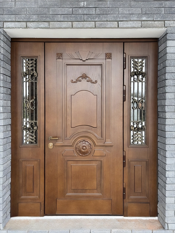Парадная дверь после монтажа