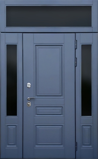 Входная остекленная группа с терморазрывом и отделкой МДФ RAL