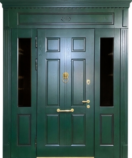 Входная парадная группа со стеклами, кнокером и терморазрывом (отделка МДФ RAL шпон) Входная парадная группа со стеклами, кнокером и терморазрывом (отделка МДФ RAL шпон)